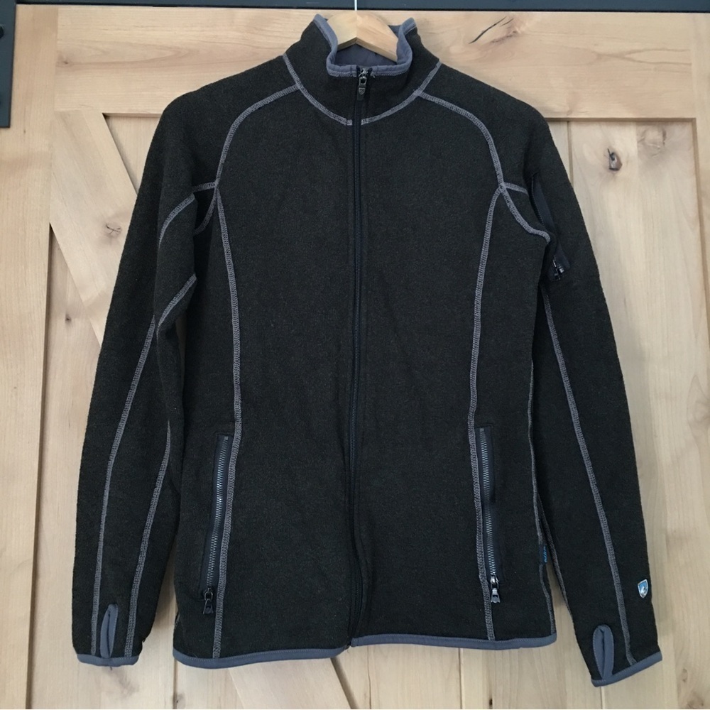 KUHL Alfpaca Fleece Full Zip Jacket Brown Size Small